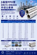β晶型PPH管DN15-DN400外径公差表